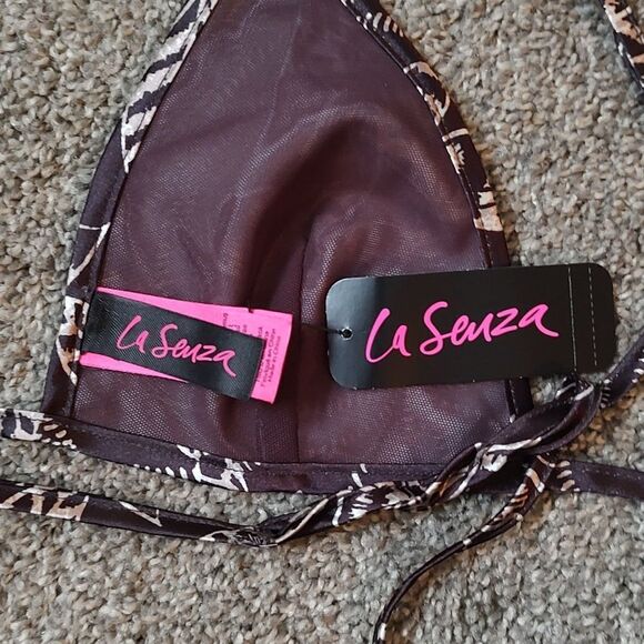 New With Tag La Senza Size Small Satin Triangle Bralette - Picture 8 of 11